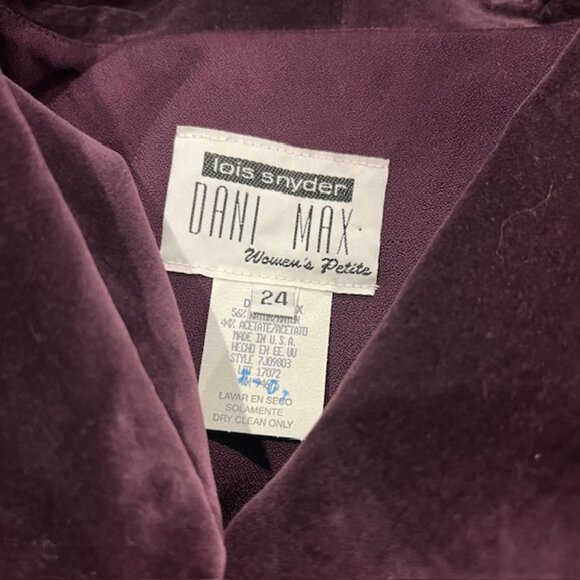 Dani Max Purple Button Down Long Sleeve Jacket Size 24WP - Picture 9 of 9